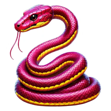 red glitter cyberpunk snake sticker