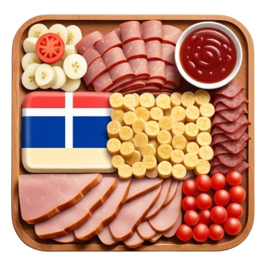 French flag on top of a SPAM charcuterieplatter sticker