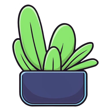 Sedum Pachyphyllum jelly bean plant succulent with thick tubular leaves sticker