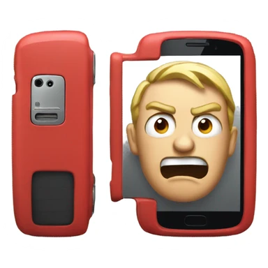 Furious Red smartphone  sticker