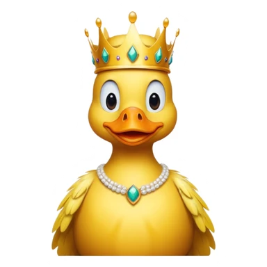 duck King, standing, with crown sticker