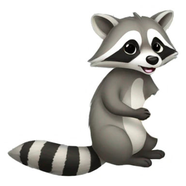 Raccoon eating pineapple sticker