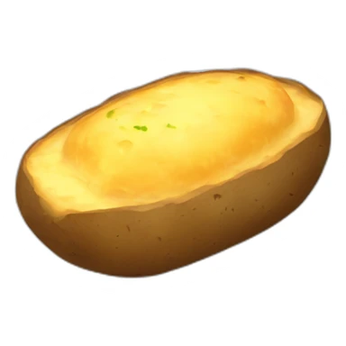 Baked potatoes isometric view sticker