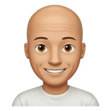 Bald Man  smiling  sticker