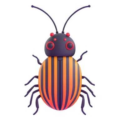 magical bug with glowing accents sticker