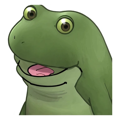 eyes looking up with tongue sticking out and shaking sticker