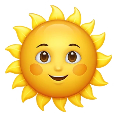 simple sun emoji. no face, no eyebrows, no lips needed sticker