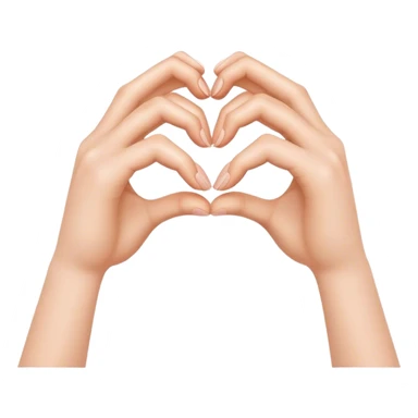 Heart hands sticker