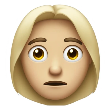 very very sad and tired face sticker