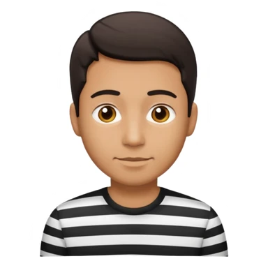 Man with black Striped Shirt not t shirt sticker