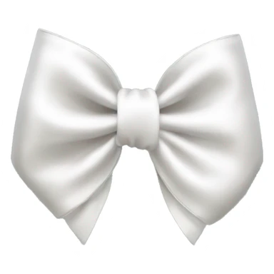 white satin bow sticker