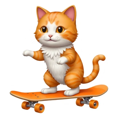 cat riding a skateboard  sticker