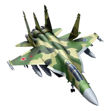 SU-35 Jet - Sukhoi (Model Year: 2020) (Iconic colour: Camouflage green) sticker