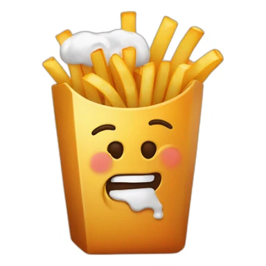 fries drinking beer sticker