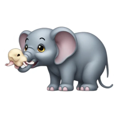 mouse devouring elephant sticker