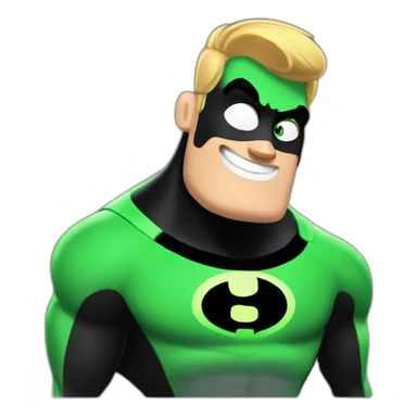 green mr incredible sticker