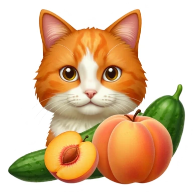 🌍🍑🥒😺 sticker