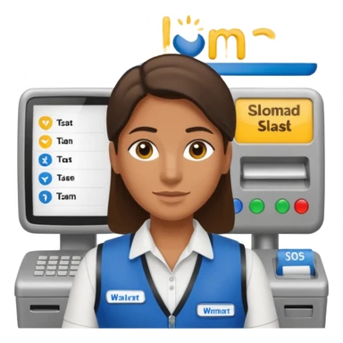 Walmart cashier sticker