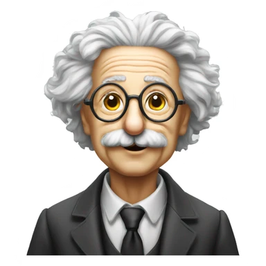 albert einstein with stars eyes glasses sticker
