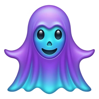 glitter purple and cian ghost glory sticker