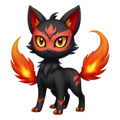 Meloetta-Darkrai-Litten-Pokémon-Fakémon-fusion-hybrid-creature sticker