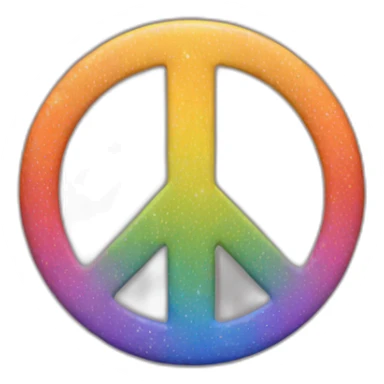 peace sign rainbow sticker