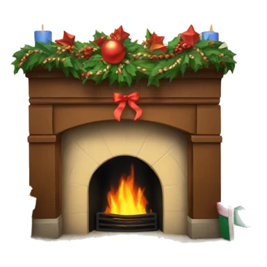 Christmas Fireplace sticker