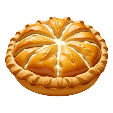 Karelian pasty with cream on top r sticker