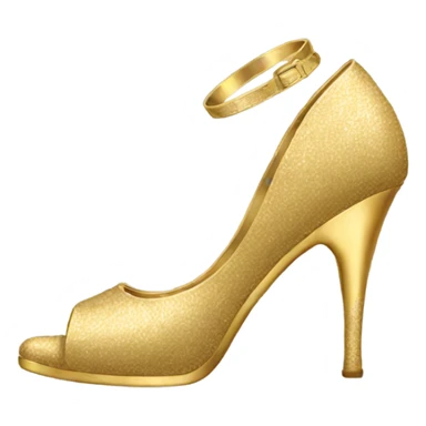 gold high heels sticker