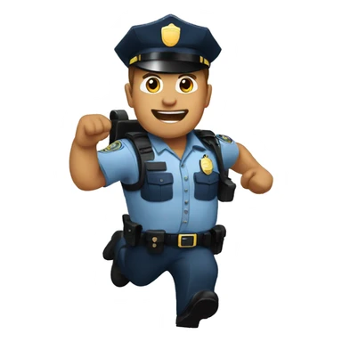 a cop running sticker