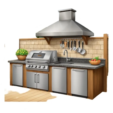 Outdoor kitchen sticker