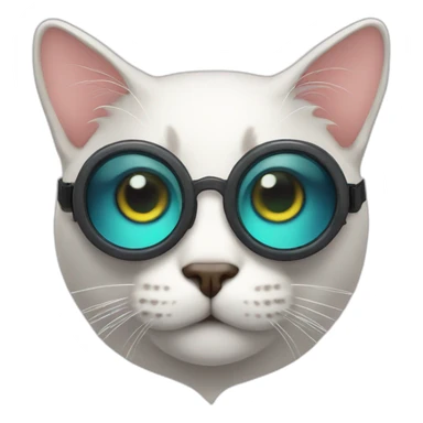 cat with goggle sticker