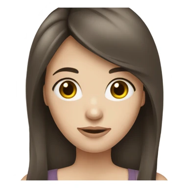 brunette girl with pale skin  sticker