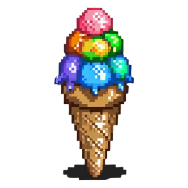 ice cream cone with scoop sticker
