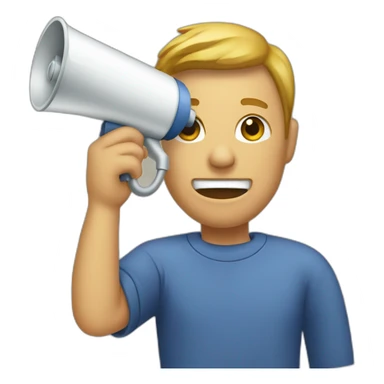 person taking a Megaphone sticker