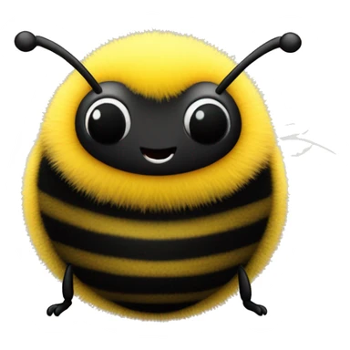 cute fat fuzzy bumblebee sticker