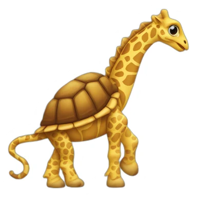 Tortue sur une girafe sticker