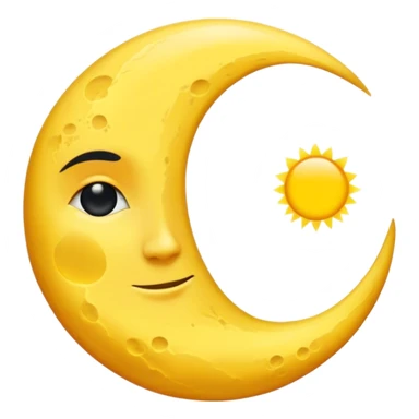 Un cercle qui représente un côté la lune de couleur noir et de l’autre le soleil  sticker