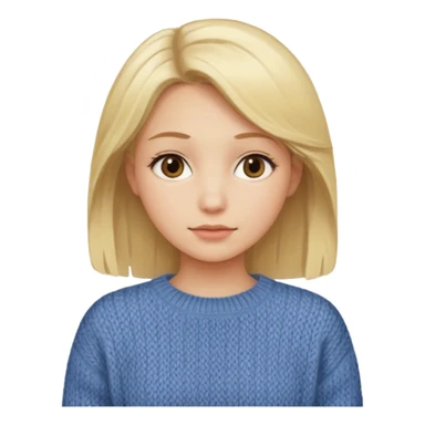 Girl with blonde hair and wearing a sweter sticker