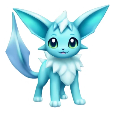 Kawaii Gorgeous Beautiful Shiny Sparkly Vaporeon-Glaceon-Pokémon full body sticker
