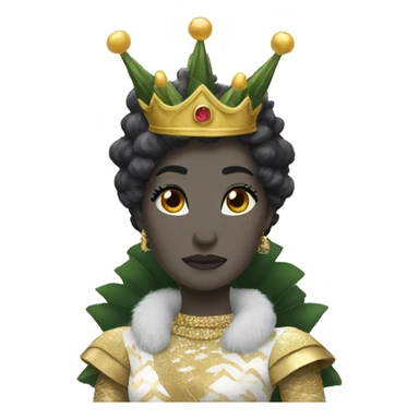 Godzilla dressed as a queen sticker