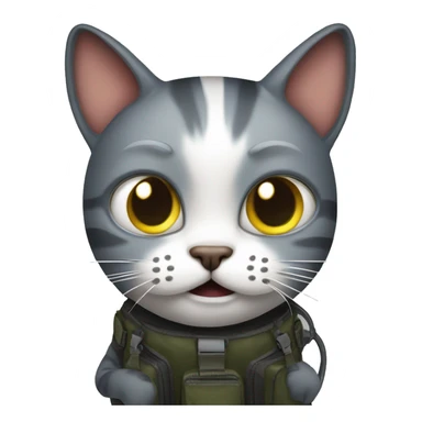 A cat defusing a bomb sticker