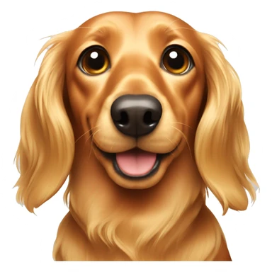 Golden long hair dachshund  sticker