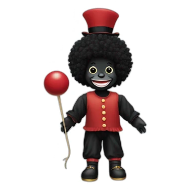 Golliwog with a golliwog toy sticker