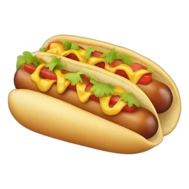 hotdog style taco sticker