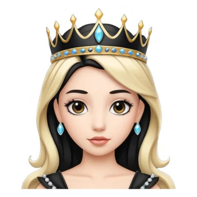 Obsidian Princess – black tiara + black trim,Shadow Princesses. sticker