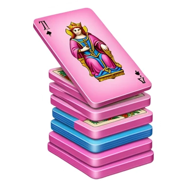 Pink tarot playing card stack sticker