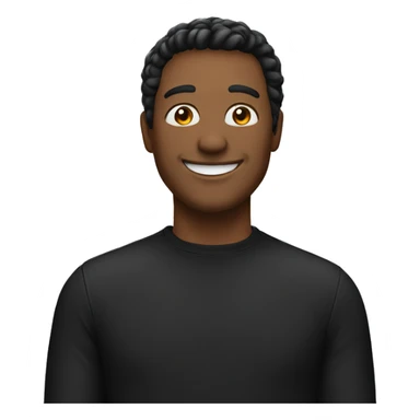 happy man in black sticker