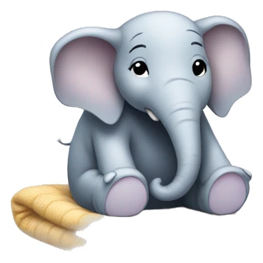 Cozy elephant  sticker