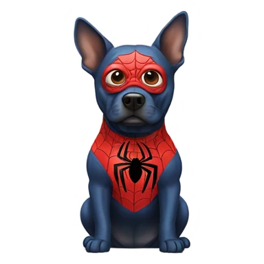 DOG in SPIDER MAN mask sticker